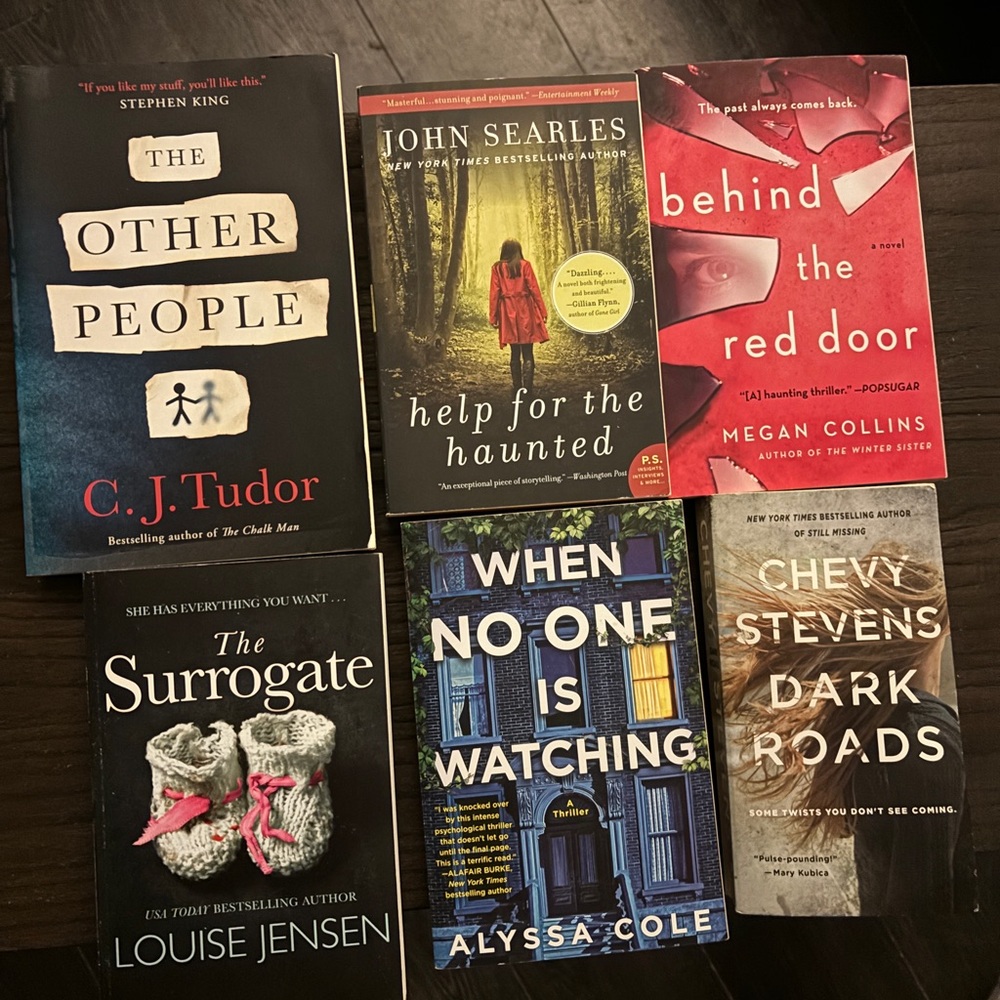 Thrillers. All books $6 each or 3/$15